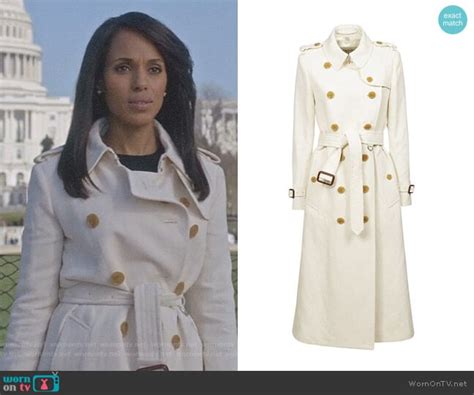 white burberry trench coat olivia pope|olivia pope white hat.